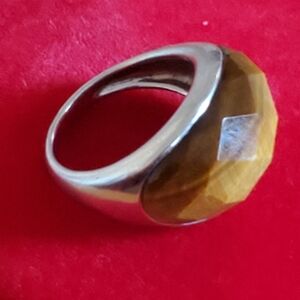 925 Sterling Tigers Eye Stone Ring
